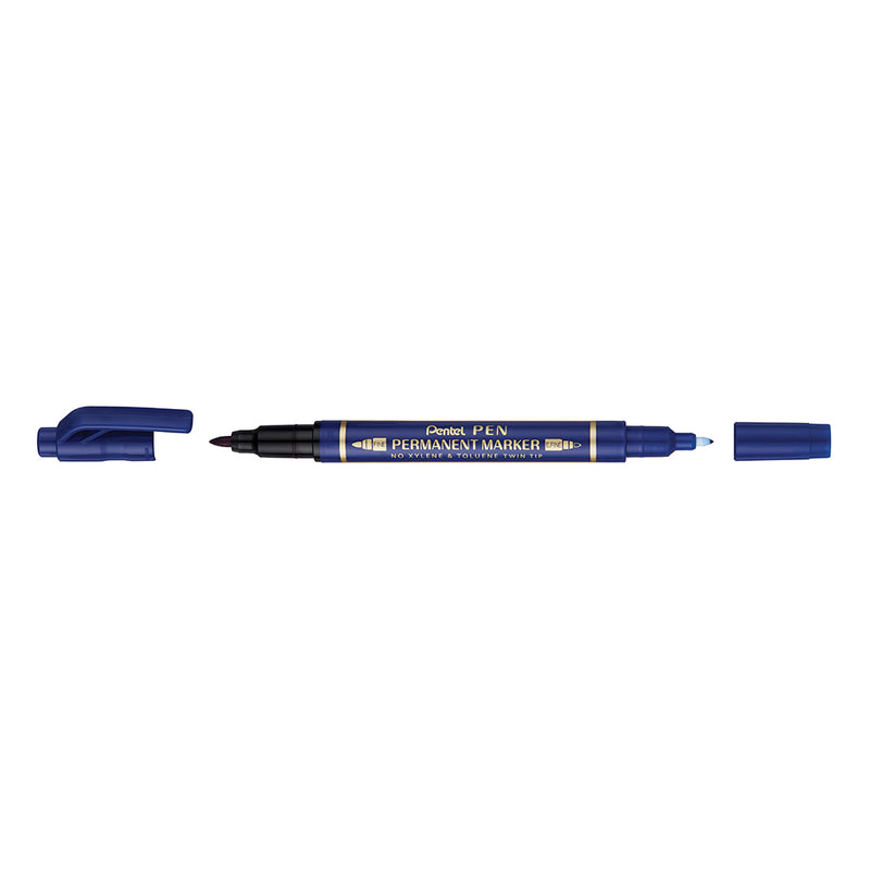 Marker Permanent Twin Tip 0,3/1,2 mm Albastru - Pentel