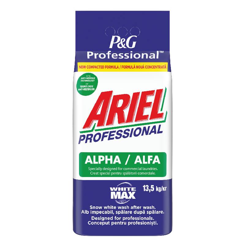 Detergent pudra Ariel Professional Alpha White Max 13,5 kg - imagine produs