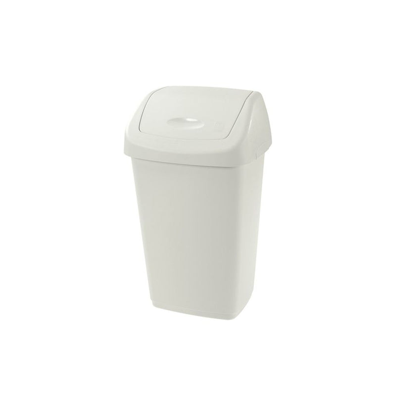 Coș gunoi Aurora 25L crem cu capac batant