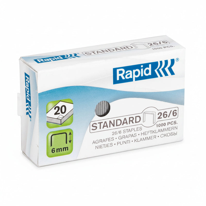 Capse 26/6 Standard 1000 buc/cut Rapid