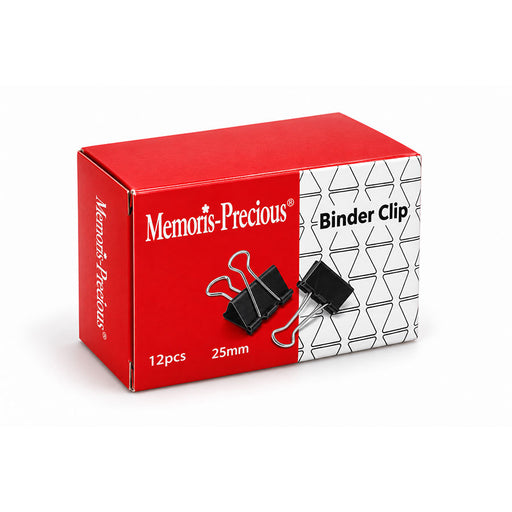 Clipsuri Metalice 25 mm Negre 12 buc - Generic