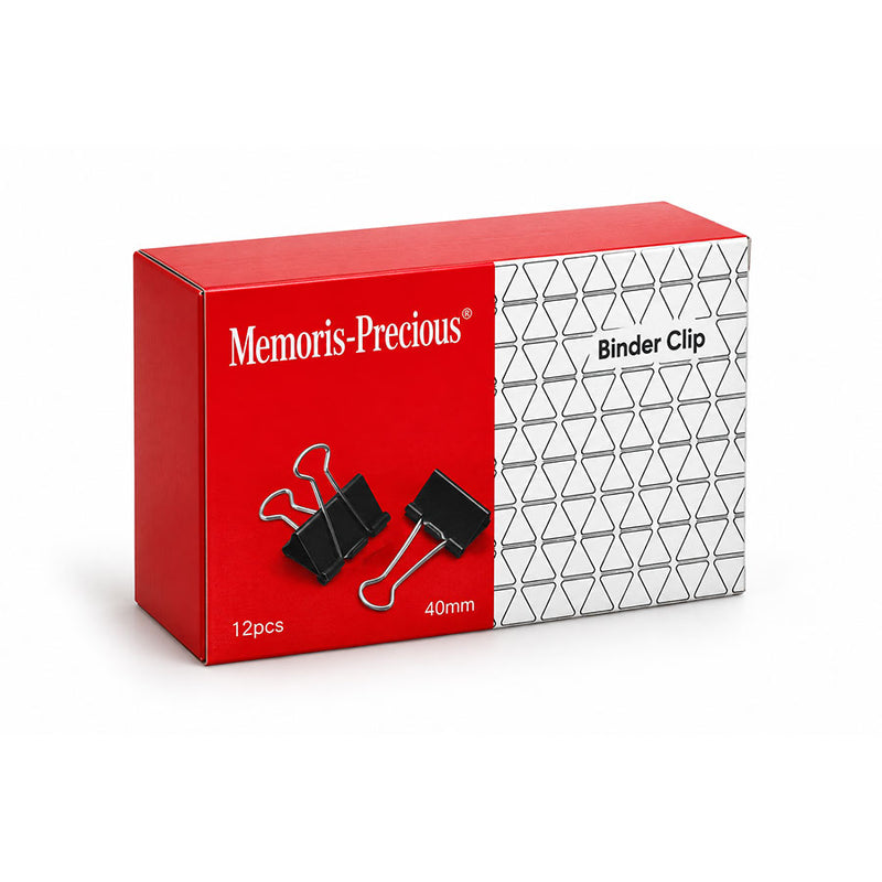 Clipsuri Metalice 40 mm Negre 12 buc - Generic