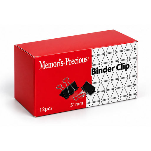 Clipsuri Metalice 51 mm Negre 12 buc - Memoris-Precious