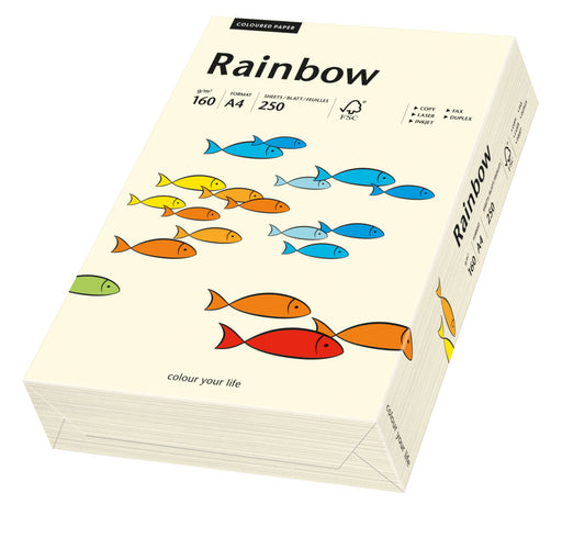 Carton copiator color Creme, Rainbow, format A4, 160g, top 250 coli