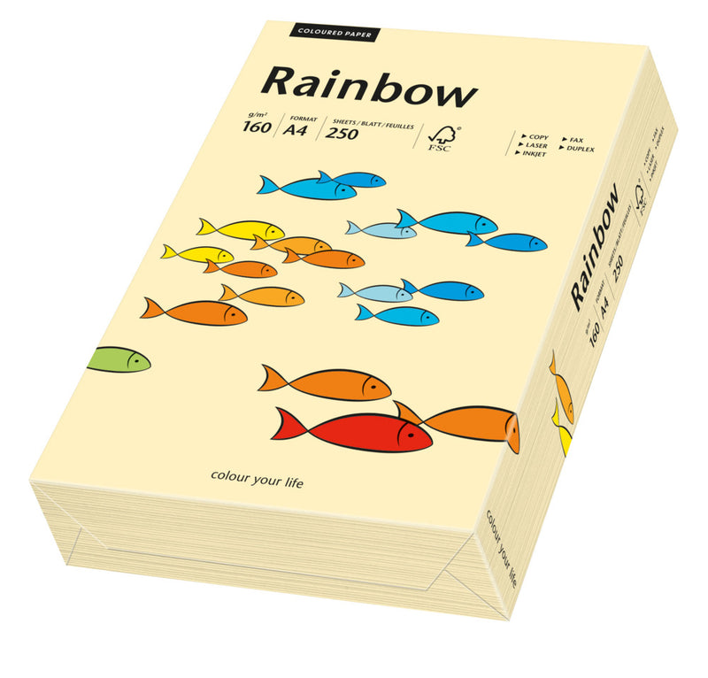 Carton copiator color Chamois, Rainbow, format A4, 160g, top 250 coli