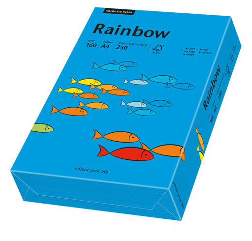 Carton copiator color Albastru Intens, Rainbow, format A4, 160g, top 250 coli