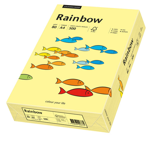 Carton copiator color Galben Deschis, Rainbow, format A4, 80g, top 500 coli