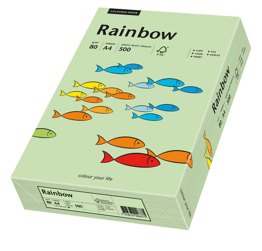 Hârtie copiator color Verde Mediu, Rainbow, format A4, 80g, top 500 coli
