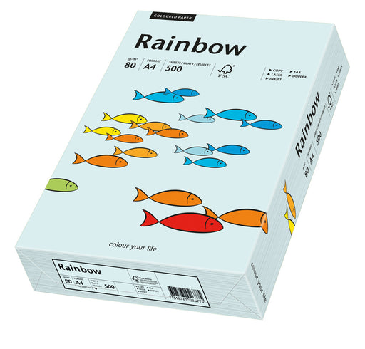 Hârtie copiator color Albastru Deschis, Rainbow, format A4, 80g, top 500 coli