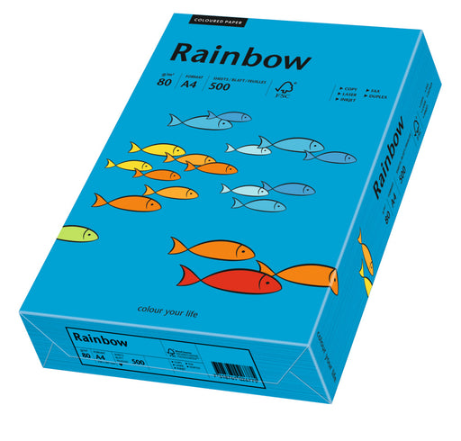 Hârtie copiator color Albastru Intens, Rainbow, format A4, 80g, top 500 coli