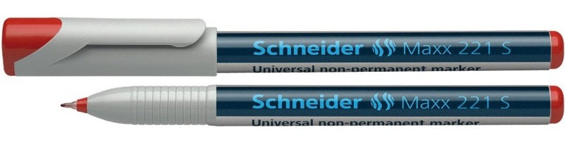 Marker Universal Non-Permanent Maxx 221 S Vârf 0,4 mm Schneider Roșu