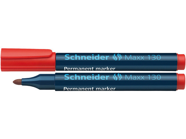 Marker Permanent Maxx 130 Vârf Rotund 1-3 mm Schneider Roșu