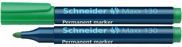 Marker Permanent Maxx 130 Vârf Rotund 1-3 mm Schneider Verde