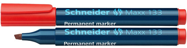 Marker Permanent Maxx 133 Vârf Teșit 1-4 mm Schneider Roșu