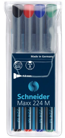 Set Markere Universale Permanente Maxx 224 M Vârf 1 mm 4 Culori Schneider