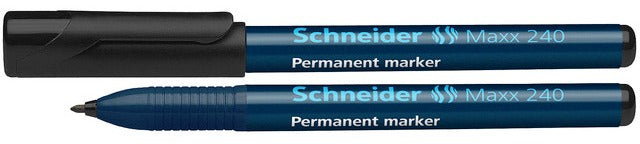 Marker Permanent Maxx 240 Vârf Rotund 1-2 mm Schneider Negru