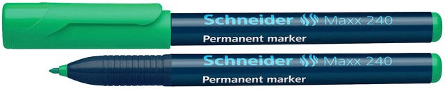 Marker Permanent Maxx 240 Vârf Rotund 1-2 mm Schneider Verde