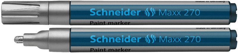 Marker cu Vopsea Maxx 270 Vârf Rotund 1-3 mm Schneider Argintiu