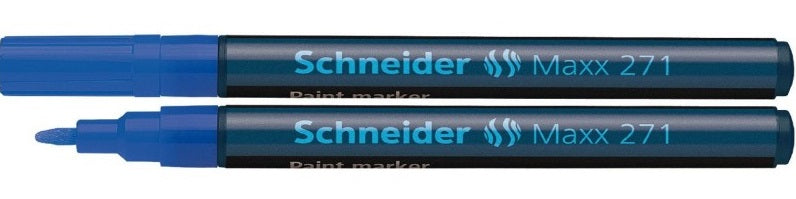 Marker cu Vopsea Maxx 271 Vârf Rotund 1-2 mm Schneider Albastru