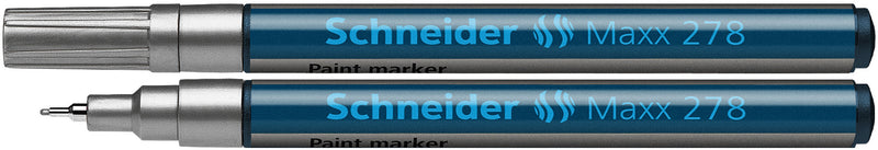 Marker cu Vopsea Maxx 278 Vârf Rotund 0,8 mm Schneider Argintiu