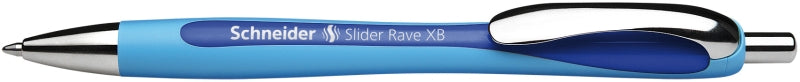 Pix cu Mecanism Slider Rave XB Rubber Grip Accesorii Metalice Scriere Albastră Schneider Albastru