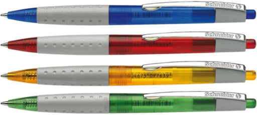 Pix cu Mecanism Loox Rubber Grip Clemă Metalică 0,7 mm Culori Asortate Scriere Albastră Schneider