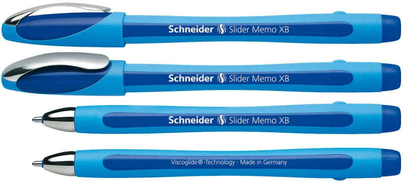 Pix Slider Memo XB Rubber Grip Accesorii Metalice 1,4 mm Schneider Albastru