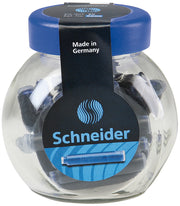 Patroane Cerneală 30 buc/borcan cu Capac Plastic Schneider Albastru Royal