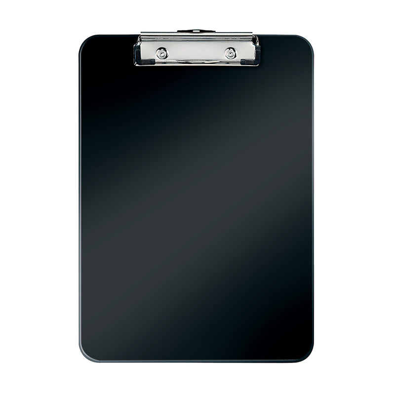 Clipboard Simplu A4 PS, Negru, WOW marca Leitz cu clemă metalică pentru fixarea documentelor