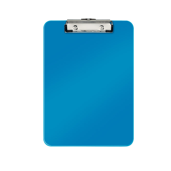 Clipboard Simplu A4 PS, Albastru, WOW marca Leitz cu clemă metalică pentru fixarea documentelor