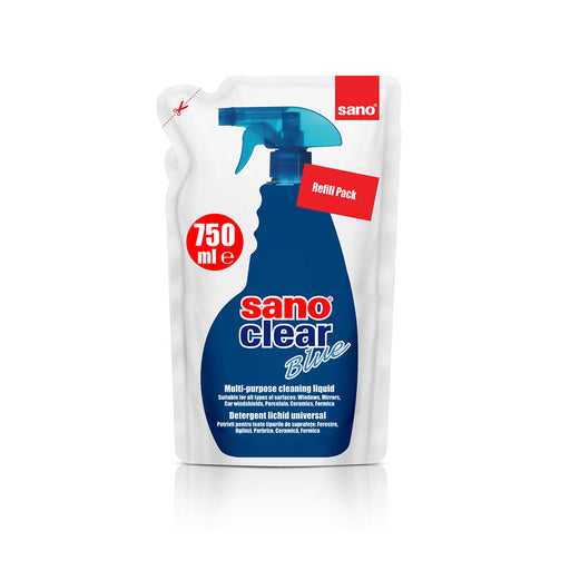 Rezerva detergent geamuri Sano Clear 750 ml Blue