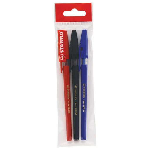 Pix Liner 808 M 0,45 mm 3 Culori/Blister - Stabilo