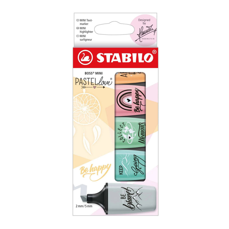 Textmarker Boss Mini Pastellove 5 Culori/Set - Stabilo