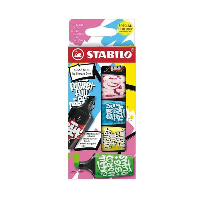 Textmarker Boss Mini Snooze One 5 Culori/Set - Stabilo