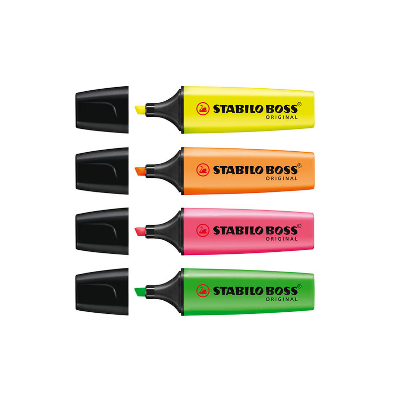 Textmarker Boss Original 2-5 mm 4 Culori/Set - Stabilo