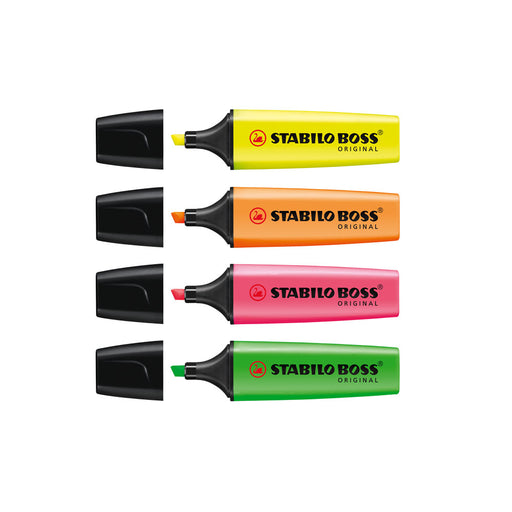 Textmarker Boss Original 2-5 mm 4 Culori/Set - Stabilo