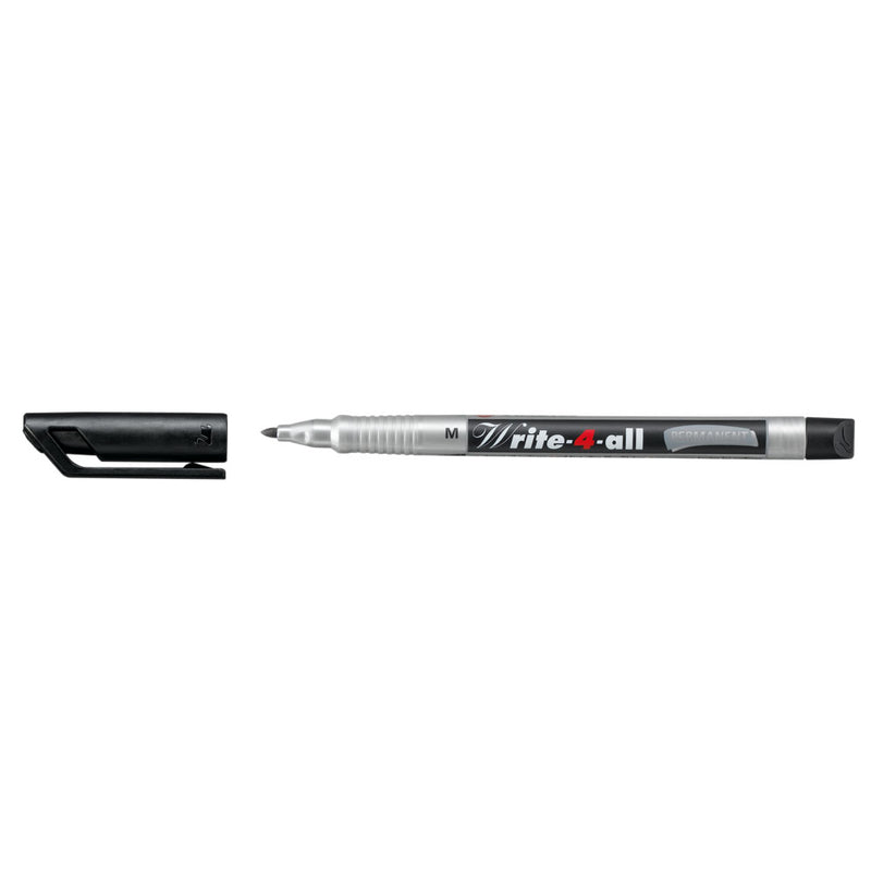Marker Permanent Write-4-All 1 mm Negru - Stabilo