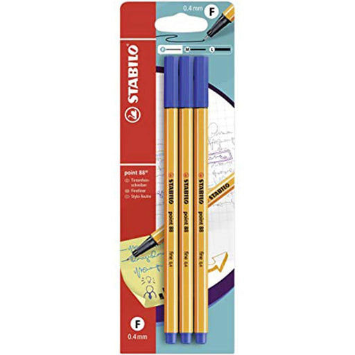 Liner Point 88 0,4 mm Albastru 3 Buc/Blister - Stabilo