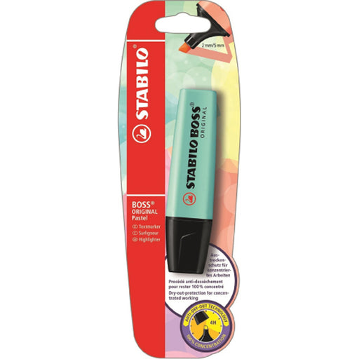 Textmarker Boss Original 2-5 mm Turcoaz Blister - Stabilo - imagine produs