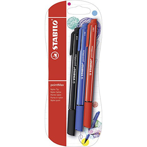 Liner PointMax 0,8 mm 3 Culori/Blister - Stabilo