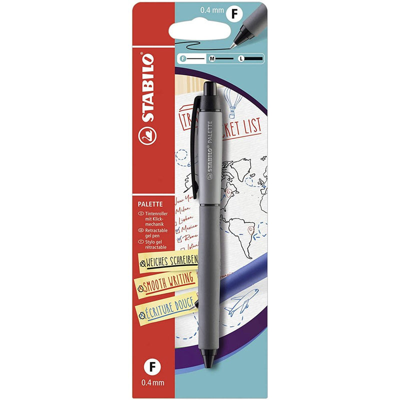 Pix cu Gel Palette 0,4 mm Negru Blister - Stabilo