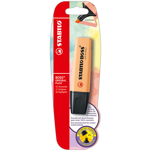 Textmarker Boss Original Pastel Portocaliu Pal Blister - Stabilo - imagine produs