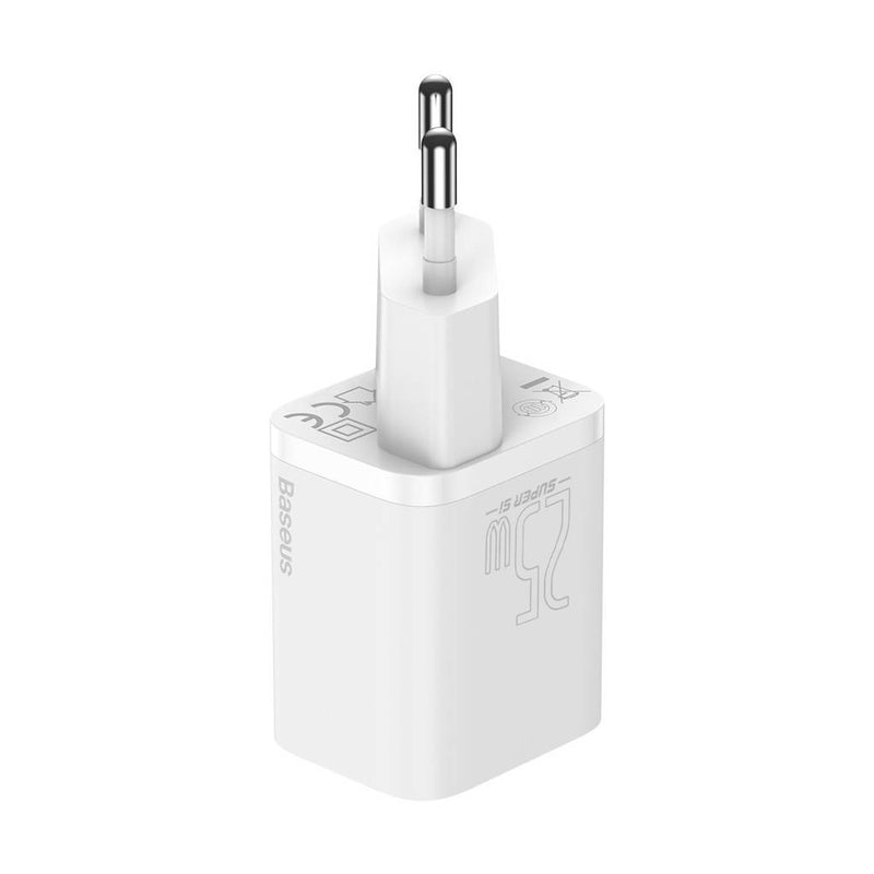 Încărcător Rețea Super Si 25W USB-C Cablu Inclus Alb - Baseus