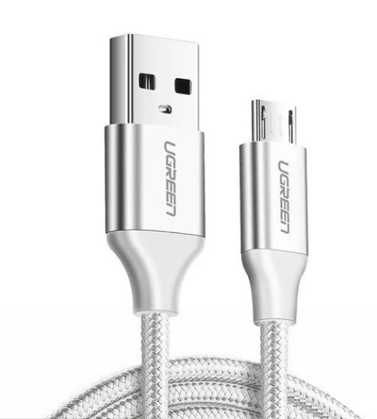 Cablu USB la Micro USB Ugreen US290 braided 2m alb