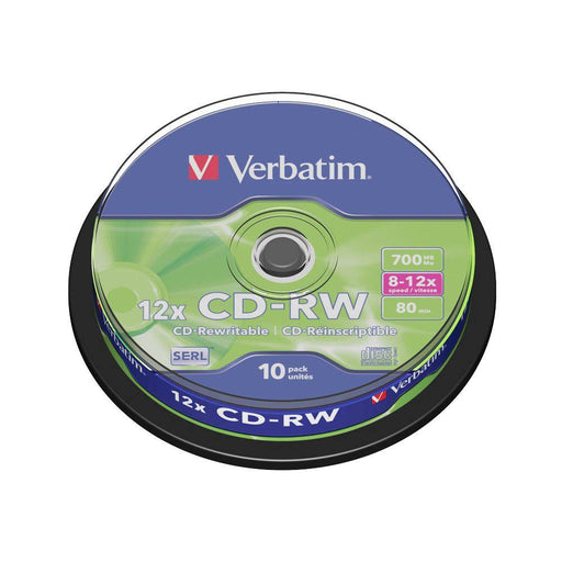 CD-RW Reinscriptibil 700 MB 12x 10 buc - Verbatim