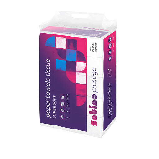 Prosoape pliate W Satino Prestige 2 straturi 20,6 x 32 cm - 25 pachete