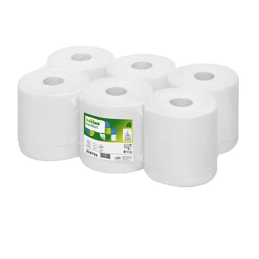 Rola prosop Wepa Comfort alba reciclata - 6 role 2 straturi, 138 m, 395 foi