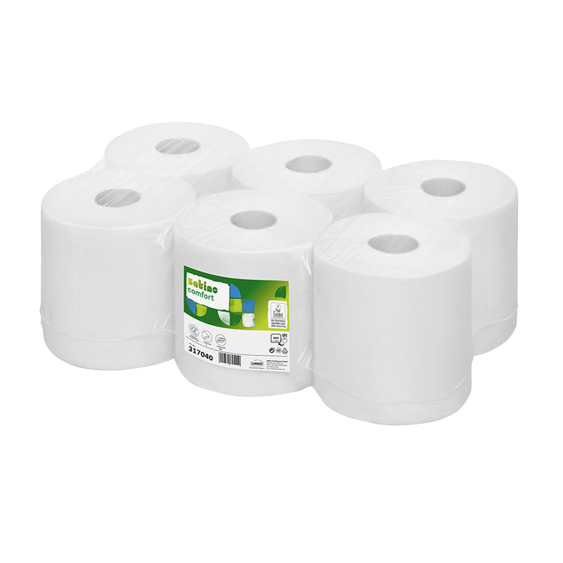 Rola prosop Wepa Comfort alba reciclata - 6 role 1 strat, 300 m, 857 foi