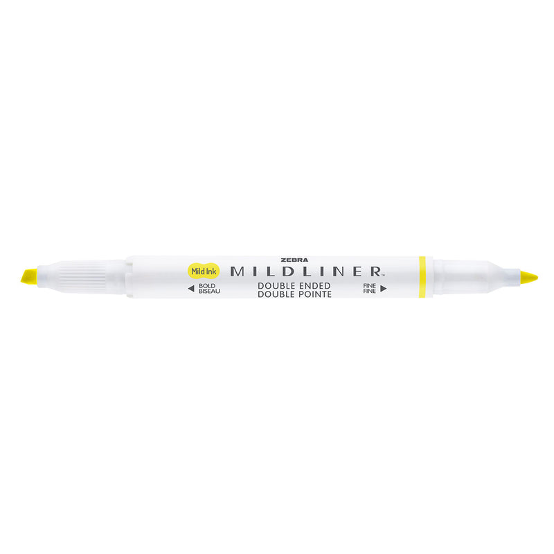 Textmarker cu 2 Capete Mildliner Galben - Zebra