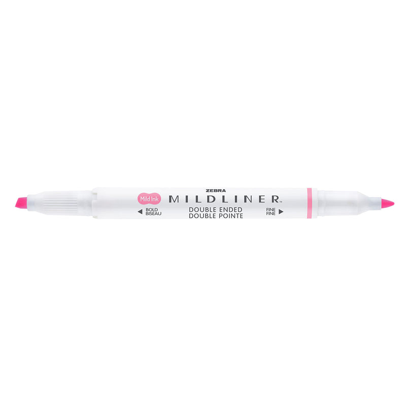 Textmarker cu 2 Capete Mildliner Roz - Zebra